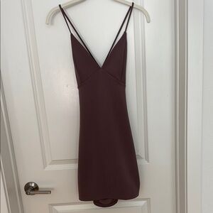 Windsor Purple Slip Mini Dress Spaghetti Strap V-Neck